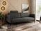 MKS MEBLE 3 Sitzer Sofa mit Schlaffunktion Schlafsofa mit Metallgestell Couch mit Schlaffunktion Bettsofa mit Großer Liegefläche von 200 L × 140 B - Dunkelgrau Velvet - Salento