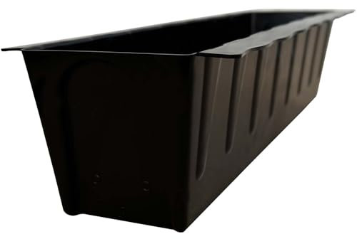 BURI 12 Euro-Paletten Blumenkästen-Einsätze inkl. Bewässerungsmatte | 37,3cm Braun | Pflanzkasten für Europalette Palette | Balkonkasten | Blumentopf | aus stabilen Kunststoff | Made in Germany