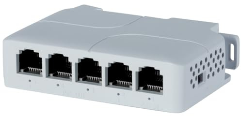 Qerwsdty 5-Port 10/100Mbps POE Extender 1 in 4 Out Netzwerk Switch Repeater Unterstützt IEEE802.3af/at/Bt für PoE Switch NVR IPC 1Stk