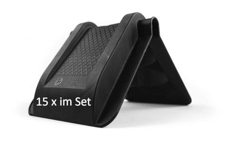 15 Stück Kantenschutz Winkel Polypropylen Universal robust schwarz - Transport, Kantenschutzwinkel für Zurrgurte Gurt Ladungssicherung Hohle Kehle