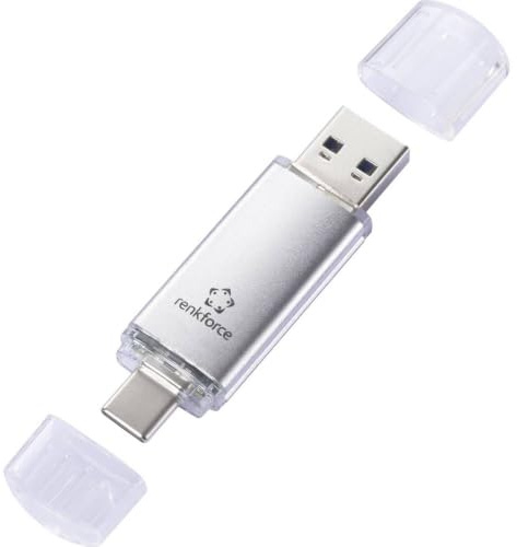 Renkforce RF-USBOS-220 USB-Stick 32 GB Silber RF-6684362 USB-A, USB-C®