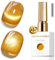 Senvenski Jelly Glass Cat Eye Gel Nail Polish with Magnet 15ML Magnetic 3D Galaxy Holographic Glitter Translucent Sheer Color Gel Polish Salon Home DIY (Golden Yellow, 0.5fl oz)