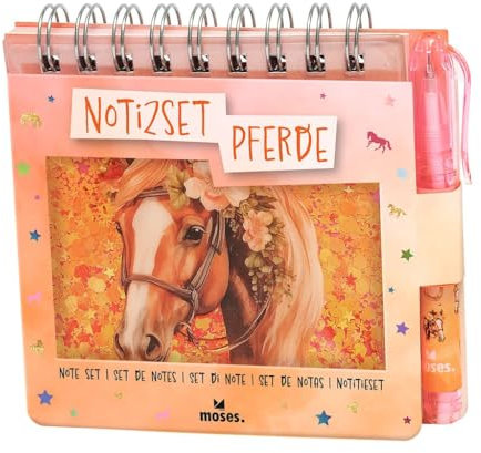 moses. Notizset Pferde | Pferdemotive Notizblock Kugelschreiber | Geschenkidee für Mädchen | Pferdeliebe