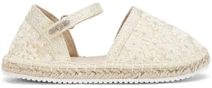 Mayoral- Esparteña Lino y Encaje Beige - 644 para: Niñas Color: Crudo Talla: 23