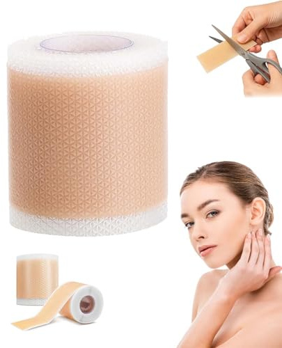 Lejuv Silikon Patches, Wiederverwendbares Lejuv Silikon Gesicht Tape, Medizinisches Silikon Narbenband, Lejuv Overnight Beauty Patches, Faltenglättung & Narbenreduzierung, zuschneidbar (1 Stück)