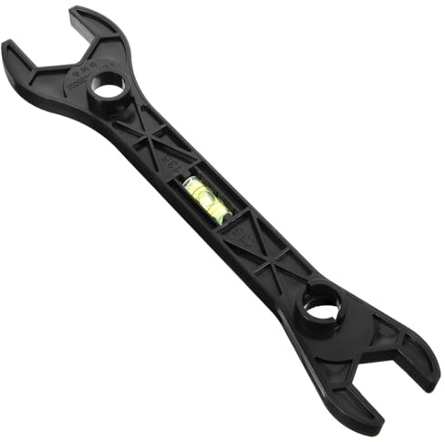 AUTSUPPL Clé à molette plastique avec indicateur intégré pour installation robinet et mitigeur petite clé spéciale salle de bain polyvalente pour réparation tuyaux et robinets