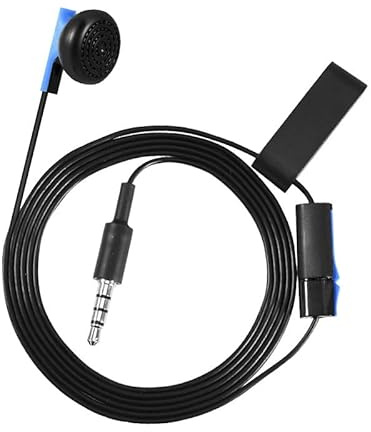 Nikovoke PS4 Single Ear Headset with Microphone, 3.5mm In-Ear Gaming Earphone for Controller, Mobile Phones, Tablets, Communication, Gaming