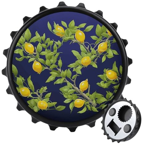 Lemon Tree Bottle Opener for Fridge Multipurpose Wall Mounted Magnetic Beer Bottle Opener for Refrigerator Funny Magnetic Bottle Openers Soda Cap Openers for Beer Lover Dad Friend One Size