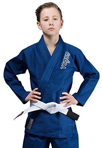 Venum, Contender Kinder BJJ Kampfanzug (Free Weiß belt included), Unisex Kinder, C0, Blau