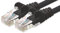 1aTTack.de 0,25m Cavo di Rete nero - 1x - Cat.6 Ethernet Gigabit Lan RJ45 10 100 1000 Mbit s - Cavo Patch UTP compatibile con Cat.5 Cat.5e Cat.7 Cat.8 - nero - 1x - 0,25m