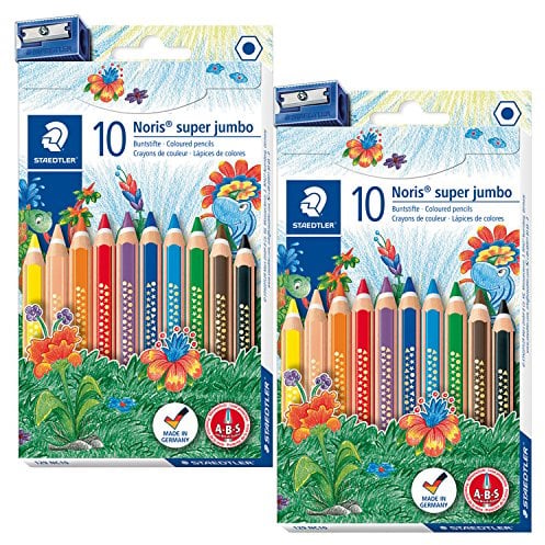 Staedtler 129 NC10 Noris Club Super Jumbo Buntstifte, 2x 10 Stück im Kartonetui