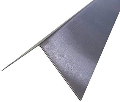 V4A Edelstahl Winkel 2500 mm 15x15 mm K240 geschliffen 1,5 mm stark Kantenschutz