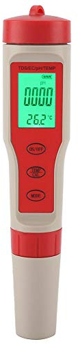MAGT Professionelles 4-in-1-Messgerät, tragbar, digital, TDS, pH, EC Temp, elektronischer pH-Messgerät, elektronisches Messgerät