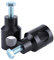 Abrazadera de manillar KIMISS de 25 mm/1,0 pulgadas, abrazadera de montaje de soporte elevador de manillar circular universal para motocicleta(Negro 25mm)