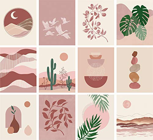 Artivo Boho-Wandkunstdrucke, Southwestliche Kunst, Wanddekoration, 20,3 x 25,4 cm, neutrales ästhetisches Wandcollage-Set, moderne Wandkunst, Wüstenschlafzimmerplakate,