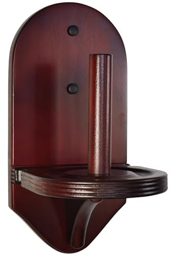Pool Hand Chalk Holder - Rack Only - Elegant Cone Chalk Holder - Extra-Sturdy Pool Chalk Holder - Wall Mounted Pool Table Chalk Holder with Beveled Edge and Hardware - Pool Table Accessories(Mahogany)