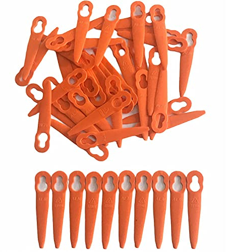 Kunststoffmesser Kompatibel für Stihl Rasentrimmer Poly Cut 2-2, Poly Cut 3-2, 50 Stück
