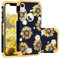 Fingic for iPhone XR Case,iPhone XR Case Sunflower Daisy Cute Design Dual Layer Slim Fit Hard PC Soft Silicone Bumper Hybrid Protection Shockproof Protective Cover Case for iPhone XR for Girls,Yellow