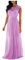 Robe de soirée élégante pour mariage - En mousseline de soie - Sans manches - Sans volants - Robe de demoiselle d'honneur - Robe longue vintage - Robe longue en dentelle - Robe maxi, lilas, M