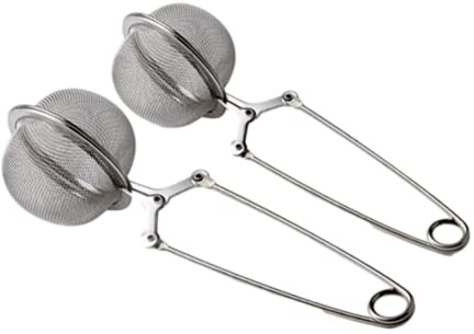 Bayli 2er Set Teezange aus Edelstahl fur Tasse | Teefilter | Gewürzzange | Teesieb | Gewürzei | Tassensieb | Tee Ei | Teezangenei