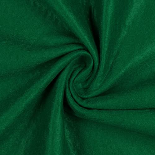 Mondo Tessuti - Tagli di Tessuto Panno Lenci - Feltro 1mm - Disponibile in Diversi Formati e ben 60 Colori (100X95CM, VERDE TAVOLO)
