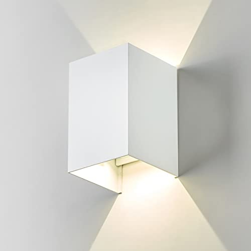 Dr.lazy 12W LED Wandleuchte Außenwandleuchte inkl. LED-Modul,Up Down Design,IP65 Wasserdicht,Außenleuchte Außenlampe Wandlampe für Innen und Außen