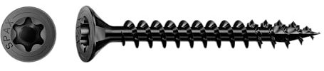 Spax Universalschraube, Senkkopf, schwarz, T-STAR plus, Vollgewinde (4x16 mm 200 Stück)