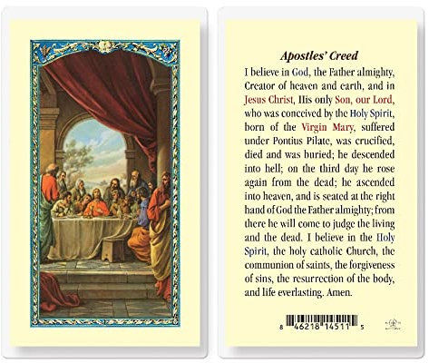 Apostles Creed Last Supper Holy Cards (5 Stück)