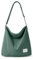 KALIDI Cord Tasche Umhängetasche mit Reißverschluss Wasserdicht Shopper Damen Große Cord Umhängetasche Tote Bag Crossbody Schultertasche Handtasche für Arbeit Büro Reise Einkauf, Hellgrün