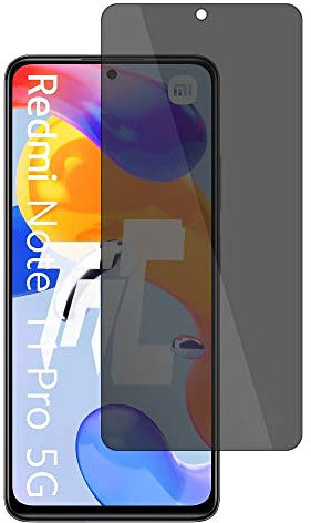 TM-Concept® Verre trempé teinté pour Xiaomi Redmi Note 11 Pro 5G - Vitre protection fonction anti-espion - Gamme Privacy 2.5D - Résistance contre chocs et rayures 9H Matériaux qualité AAA+ [ 1 unité ]