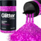 Hemway Premium Glitter Shaker - Fuchsia Pink | Extra Chunky Metallic Flake Sequins for Resin & Epoxy Crafts | Craft Supplies for Tumblers, Festival, Hair, Face, Body, Eye & Nail Art | 115 g