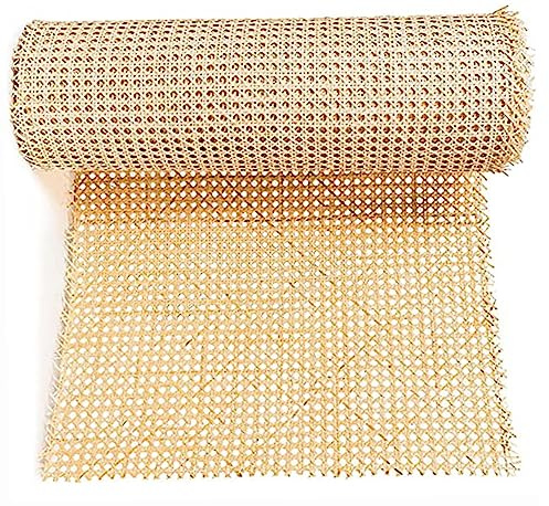 FUBESK Rouleau de toile de rotin pour meubles pour projets de cannage - Maille ouverte pré-tissée pour armoire, lit, chaise, réparation DIY - 40 cm x 2 m