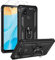 FMPCUON Funda para LG K40S Carcasa, 2 Pack Cristal Templado, Protección Cámara con 360 Anillo Soporte PC y Silicona TPU Case - Negro