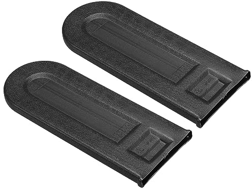 PATIKIL 8 Inch Chainsaw Chain Cover, 2 Pack Chain Saw Bar Protective Cover Plastic Chainsaw Saw Bar Scabbard Cover for Garden Chainsaw, Black