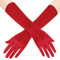 7STYLES® Women's Long Satin Evening Gloves Stretchy 1920s Opera Evening Party Long Mittens Sexy Dance Wedding Prom Gloves (Red)