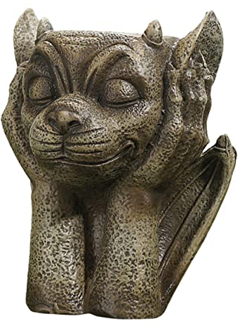 Amosfun Teufel Blumentopf Ornament Bonsaischale Für Den Garten Dekorativer Pflanzentopf Kein Übel Sehen, Hören, Sprechen Figuren Pflanzen Pflanzgefäße Kleine Pflanze Harz Sämlingstopf