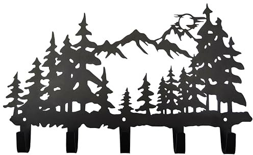 VIVICOMFY Appendiabiti in metallo a forma di albero, decorazione artistica da parete, appendiabiti e portachiavi, appendiabiti e zaino, ganci a tema foresta, decorazione per la casa, soggiorno,