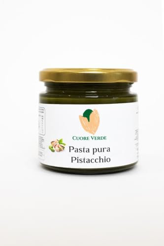 Pasta pura 100% pistacchio, senza glutine e senza lattosio, burro di pistacchio, crema 100% pistacchio