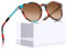 CARFIA Vintage Sonnenbrille Damen, Hochwertige Runde Polarisierte Brille mit 102% UV-Schutz