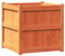 vidaXL Jardinera Exterior Madera Maciza Pino marrón Cera 60x60x60 cm