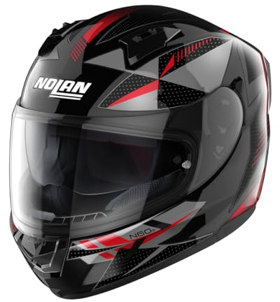 Nolan N60-6 Wiring Integralhelm (Schwarz/Rot/Silber), M (57)