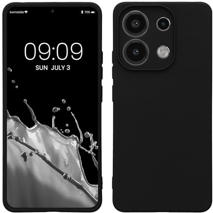 kwmobile Slim Case kompatibel mit Xiaomi Redmi Note 13 4G Hülle - Handyhülle aus Silikon in Schwarz
