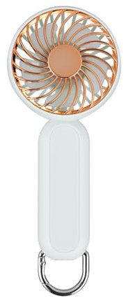 XINORD Portable Handheld Fan,Mini Handheld Fan with 3Speeds,USB Rechargeable Personal Small Fan for Girl Women Travel Indoor Outdoor Travelling Makeup Eyelash (Gold Rose LBeige)