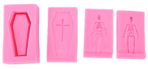 Stampo in silicone di Halloween 3D Bara Scheletro Forma Antiaderente Durevole Resistenza alle alte temperature Stampi per torta di Halloween