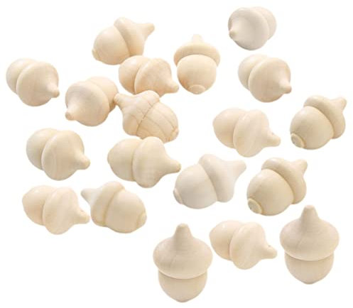 Anneome 30 Stück Woody Acorn Mini Holzspielzeug DIY Material Holz Eicheln spielzeug Eichel Für Zartes spielzeug Mini DIY Modell Spielzeug