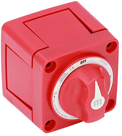 Interruptor de Batería 300A, Selector Giratorio 4 Posiciones 360 Grados, Resistente Agua IP66 para Yates Vehículos Recreativos y Coches Modificados, Interruptor Batería Profesional Seguro Duradero
