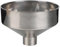 Embudo grande de acero inoxidable Embudo de gran calibre para uso en cocina Embudo de grado alimenticio para transferir ingredientes líquidos y secos, diámetro 25 cm, plateado, 25/5 cm