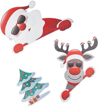 COLLBATH Reflektierende Weihnachts-automagnete Im 90er-Jahre-Stil Auto-weihnachtsdekoration Magnetische Autoaufkleber Festliche Fahrzeugaufkleber Weihnachtsdekoration