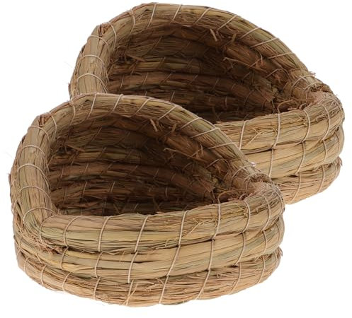 BESPORTBLE 2pièces Nid Tissé Paille pour Poules Maison De Sommeil pour Animaux Petits Nid De Ponte Pratique pour Poulailler Cage pour Animaux
