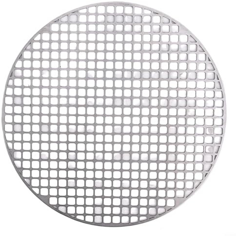 Zilimontt Griglia rotonda in acciaio inox, griglia per barbecue, griglia rotonda in rete metallica, griglia per barbecue, griglia a carbone, cottura e asciugatura (30 cm)